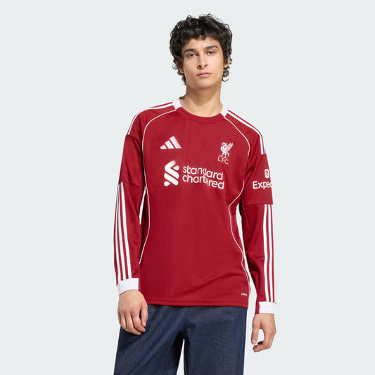 Camisa Liverpool I 2025/26 Manga Longa