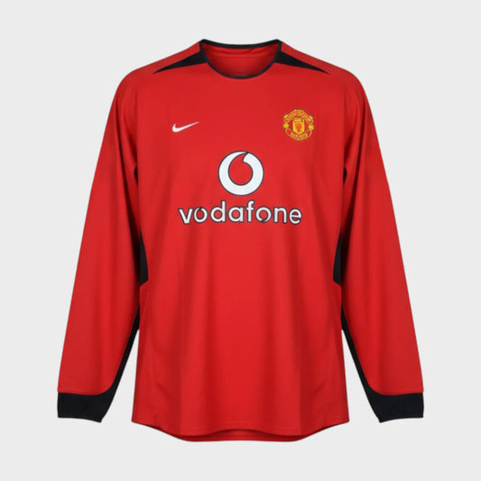 Camisa Manchester United I 2003/04 Manga Longa