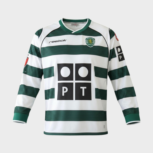 Camisa Sporting I 2002/03 Manga Longa